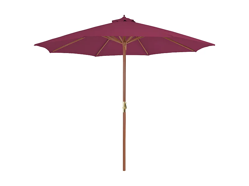 Parasol met houten paal 300 cm bordeauxrood NL603086