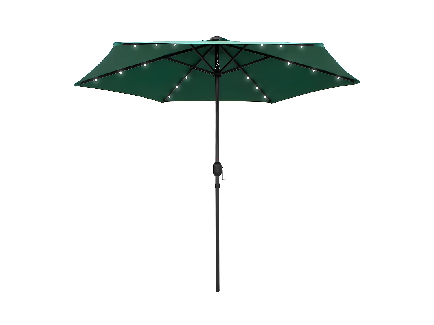 Parasol avec LED et mât en aluminium 270 cm Vert WVGQ6342