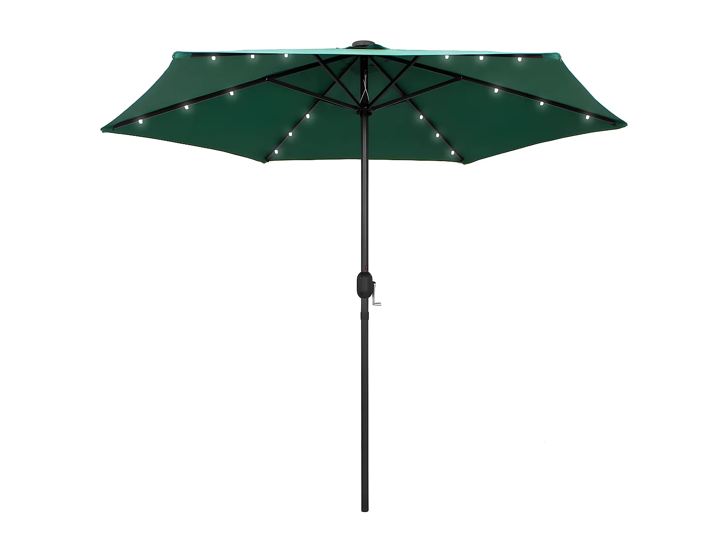 Parasol avec LED et mât en aluminium 270 cm Vert WVGQ6342