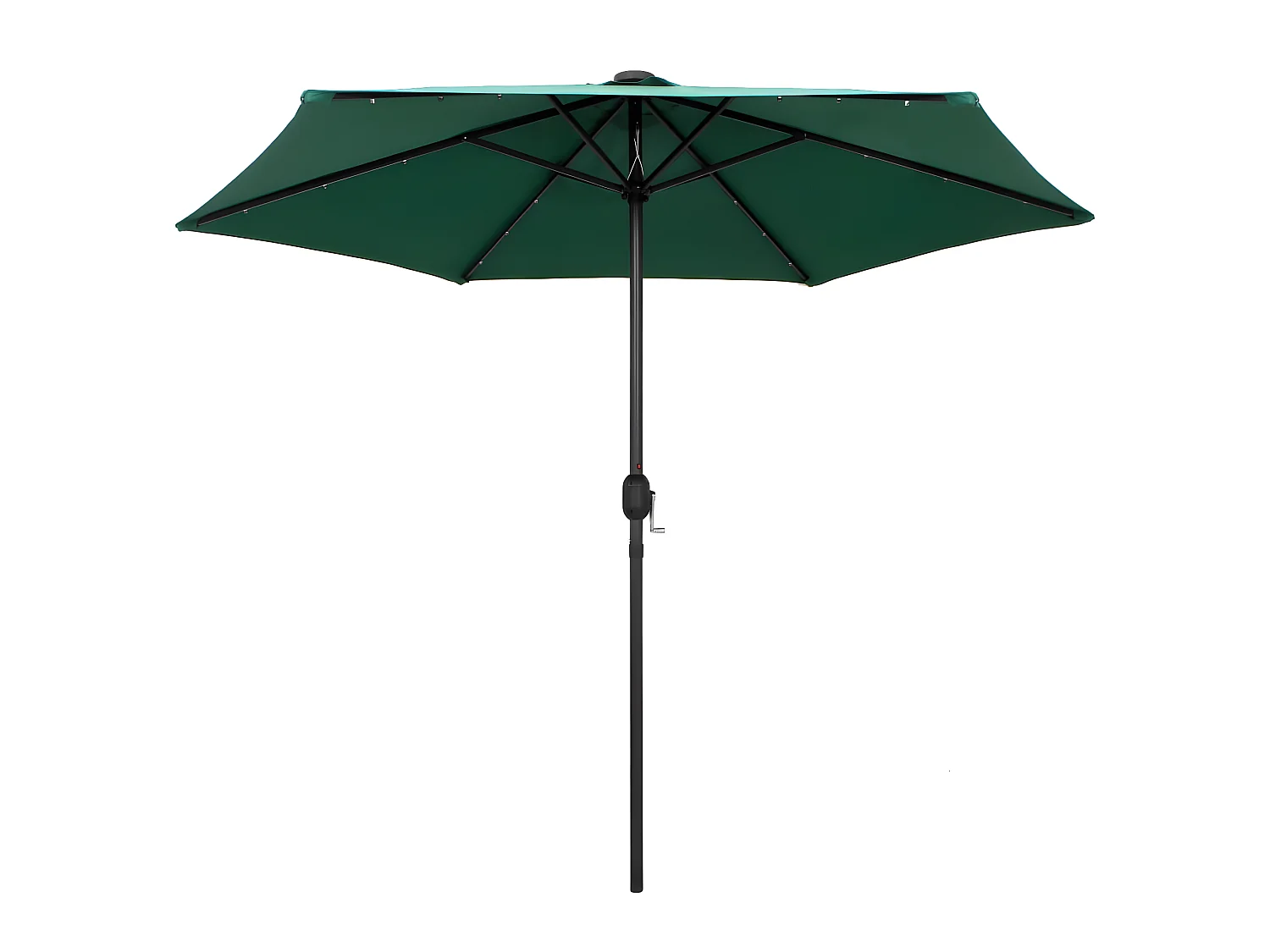 Parasol avec LED et mât en aluminium 270 cm Vert WVGQ6342