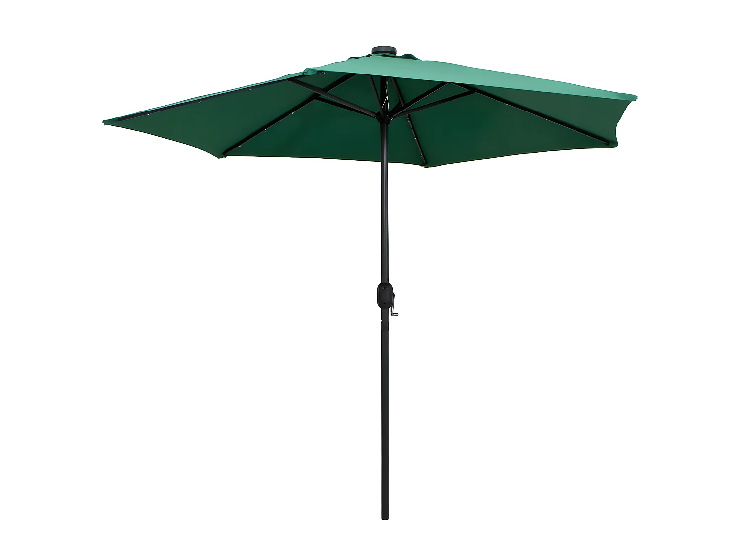 Parasol avec LED et mât en aluminium 270 cm Vert WVGQ6342