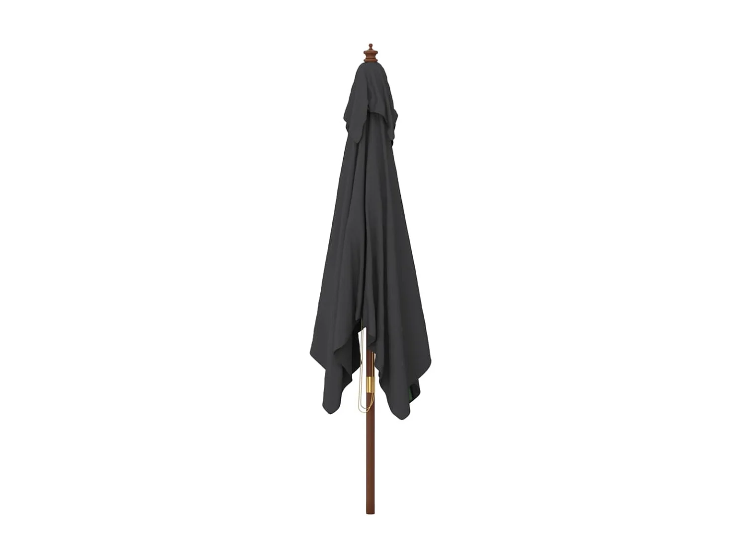 Parasol de jardin avec mât en bois noir 300x300x273 cm WVGQ9215