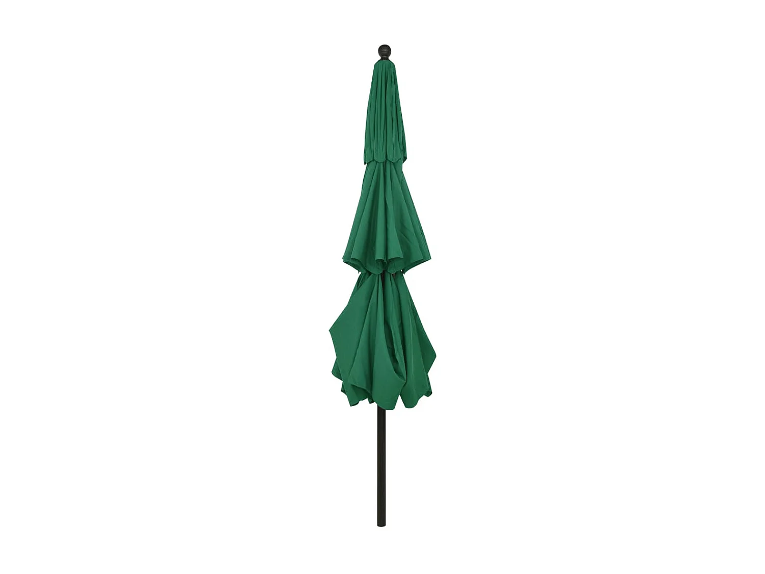 Parasol à 3 niveaux avec mât en aluminium Vert 3,5 m WVGQ1591