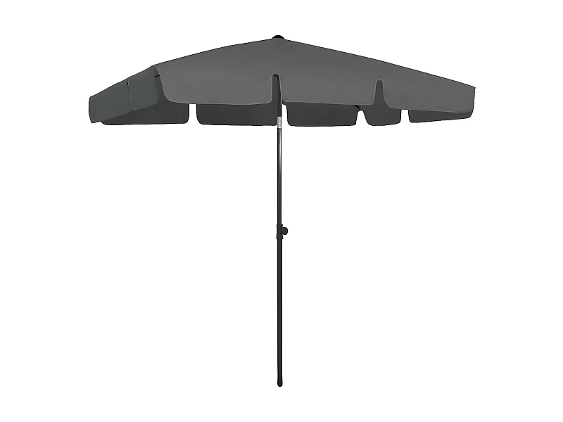 Guarda-sol de praia 200x125 cm antracite PT996785