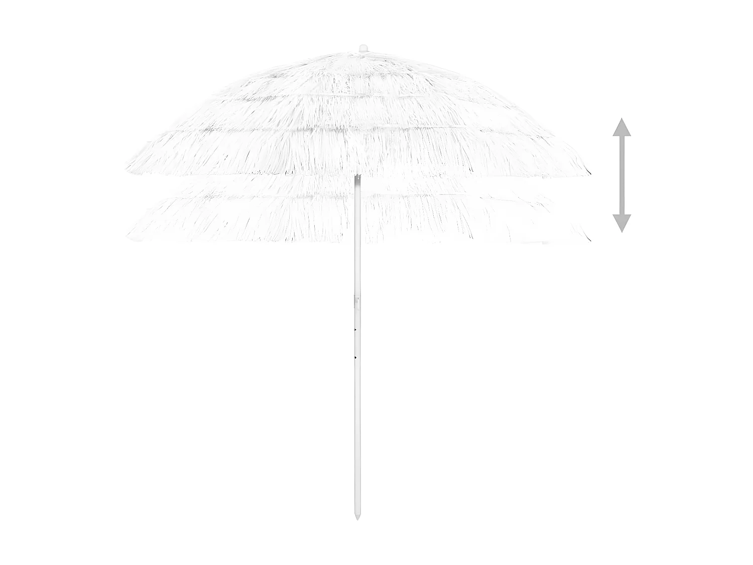 Parasol de plage Hawaii Blanc 240 cm WVGQ3607