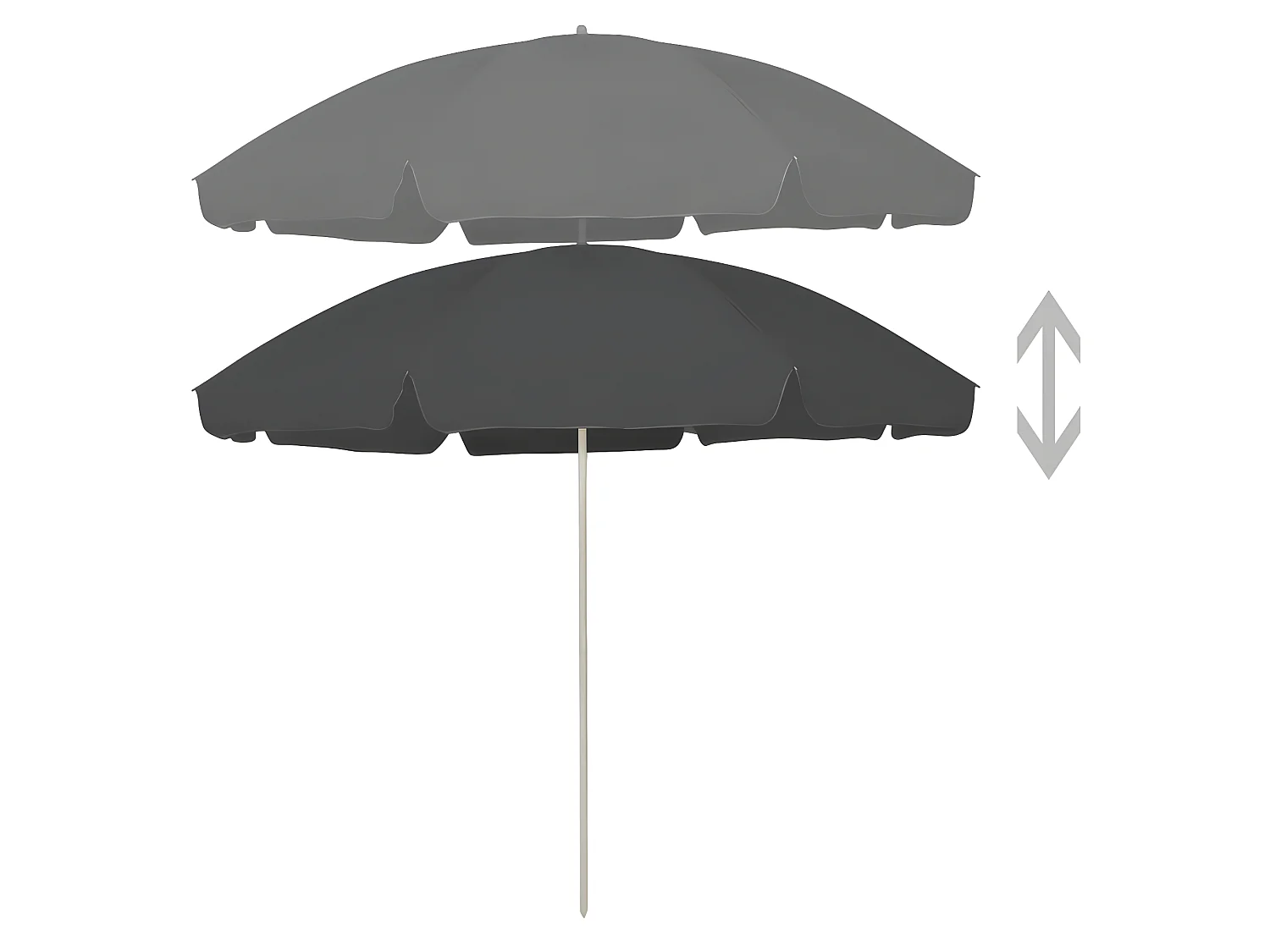 Parasol de plage Anthracite 300 cm WVGQ3963