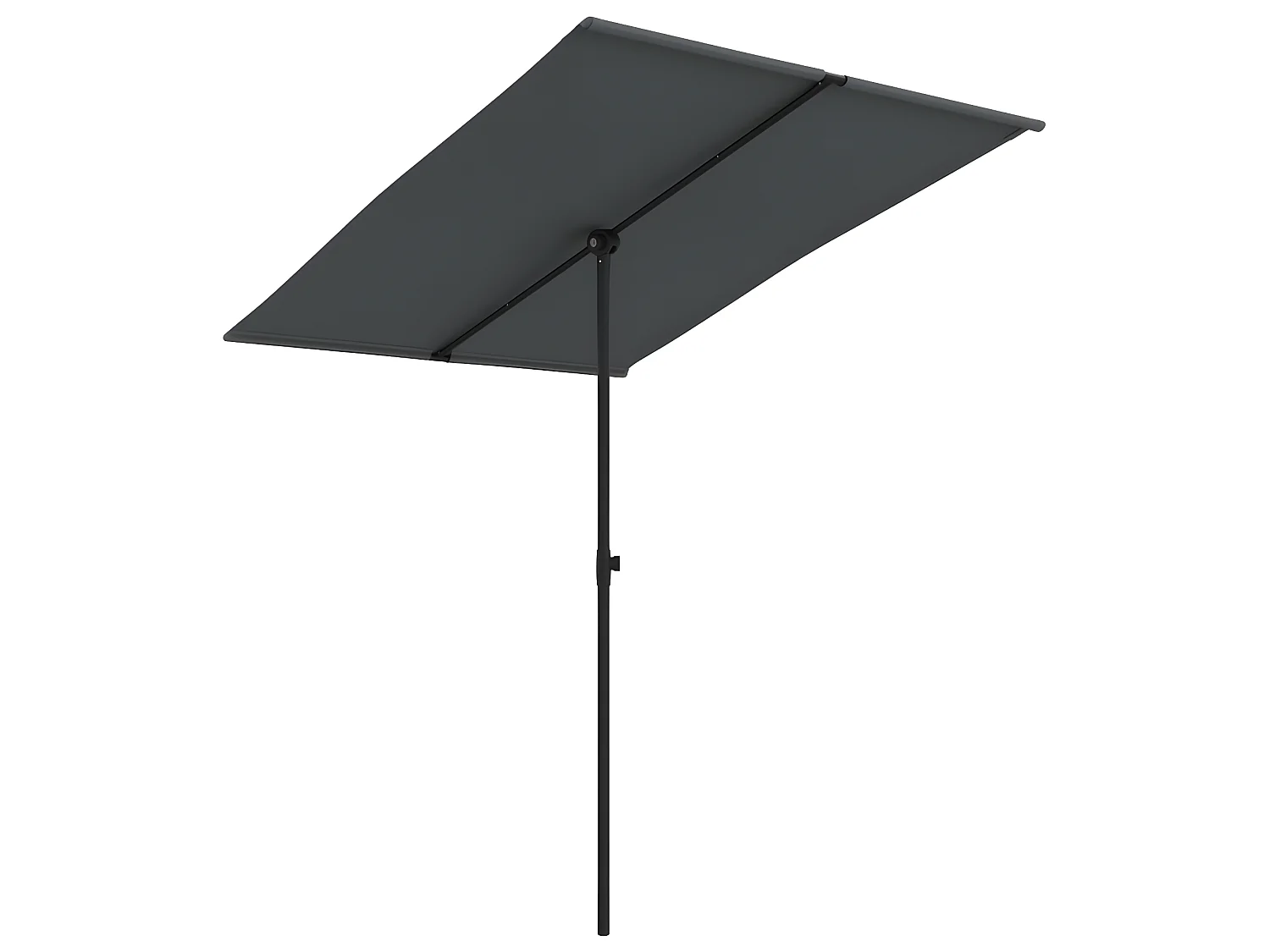 Parasol d'extérieur avec mât en aluminium 2x1,5 m Anthracite GWE8157