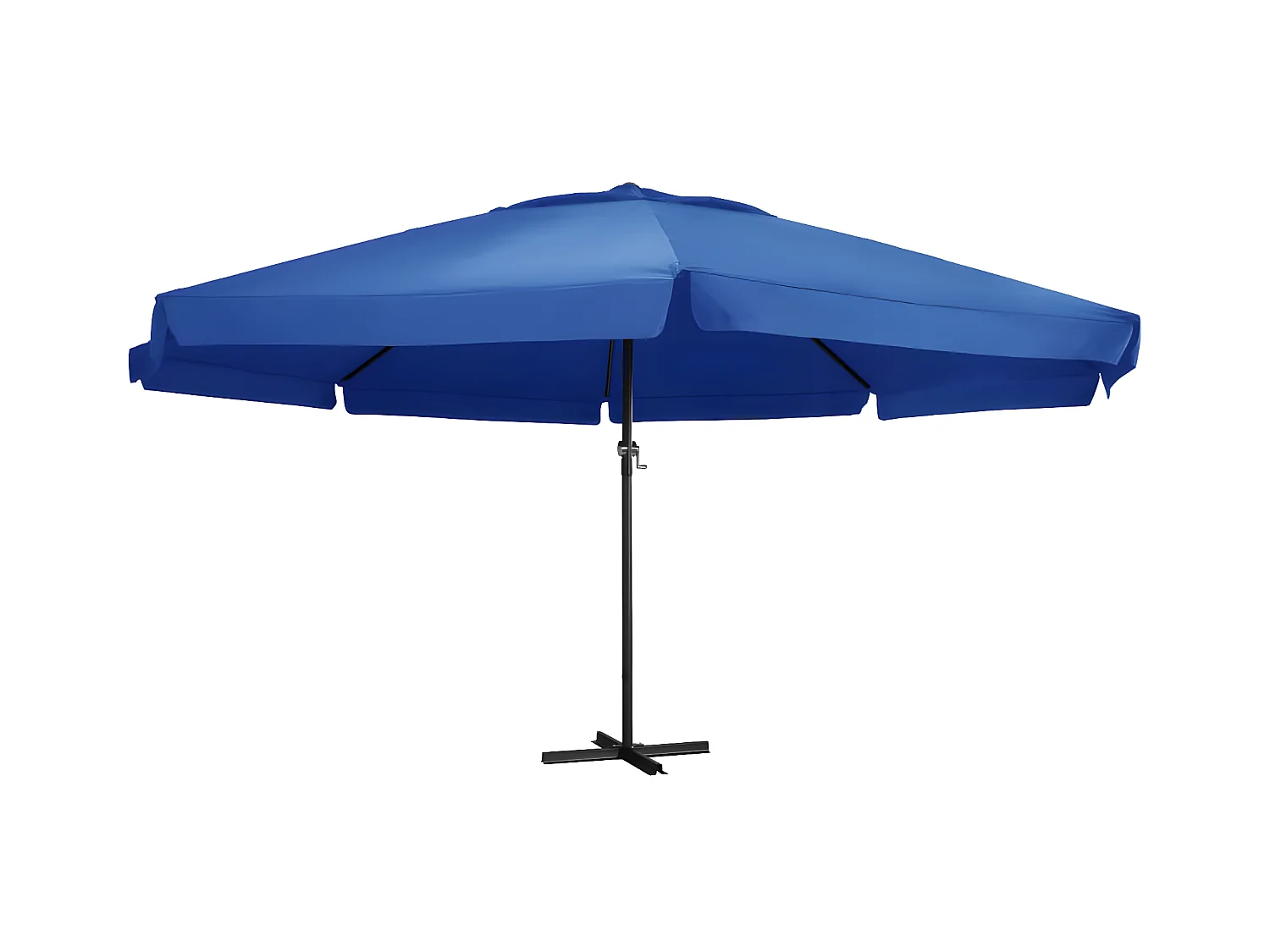 Parasol d'extérieur avec mât en aluminium 500 cm Bleu azuré  WVGQ2334