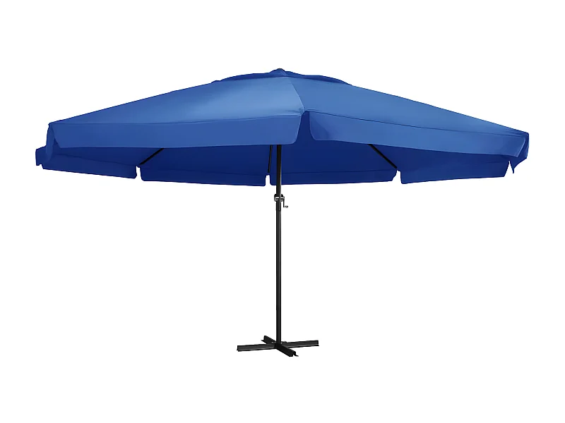 Parasol d'extérieur avec mât en aluminium 500 cm Bleu azuré  WVGQ2334
