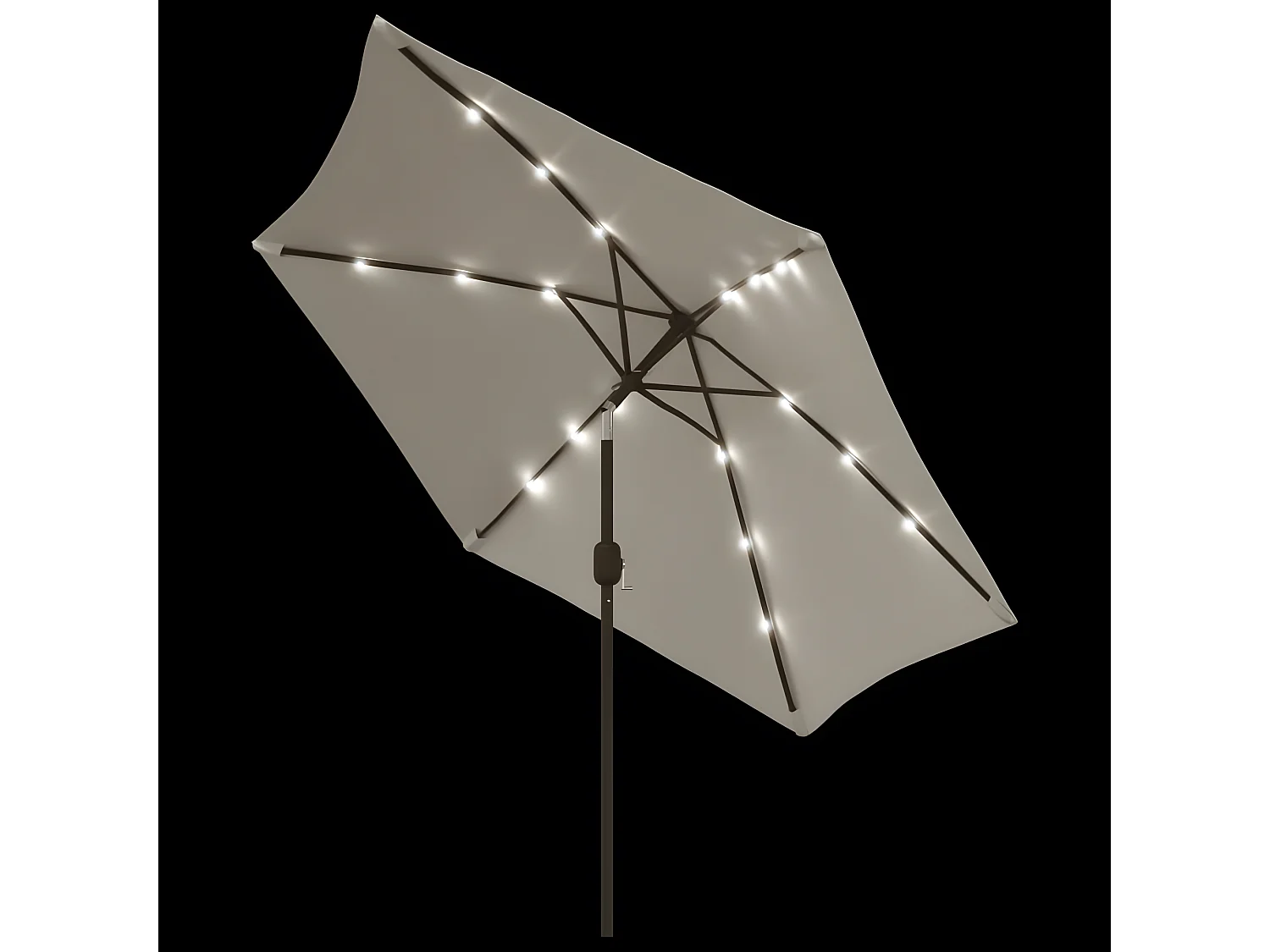 Parasol cantilever à LED 3 m blanc sable WVGQ2137