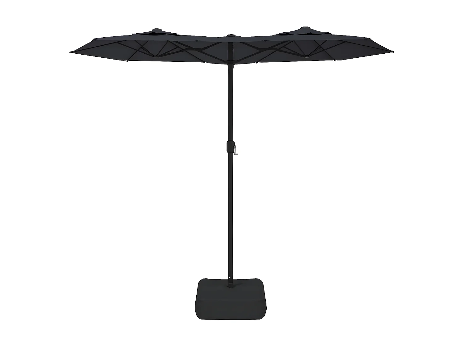 Parasol à double tête avec LED noir 316x240 cm WVGQ2503