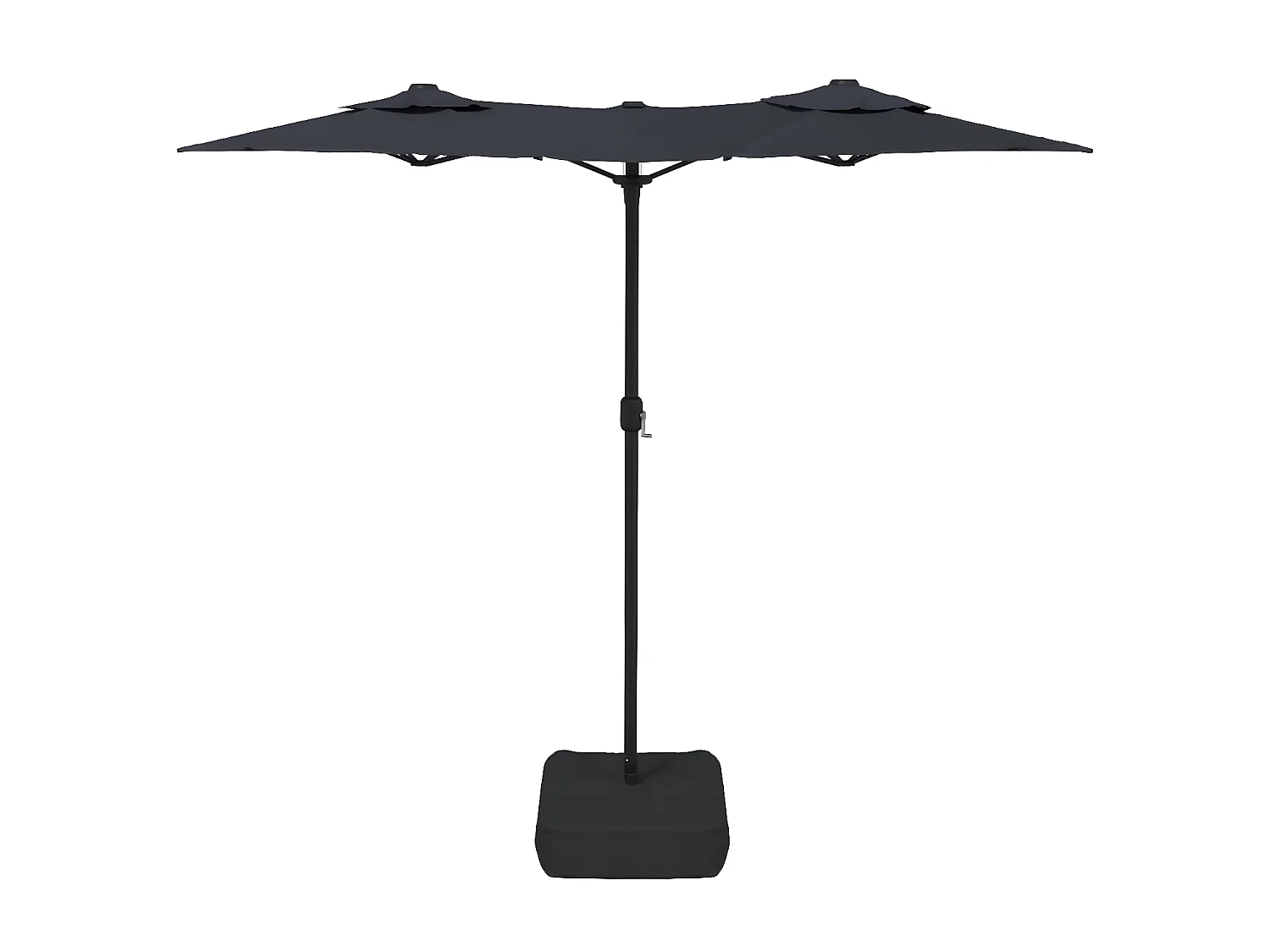 Parasol à double tête avec LED noir 316x240 cm WVGQ2503