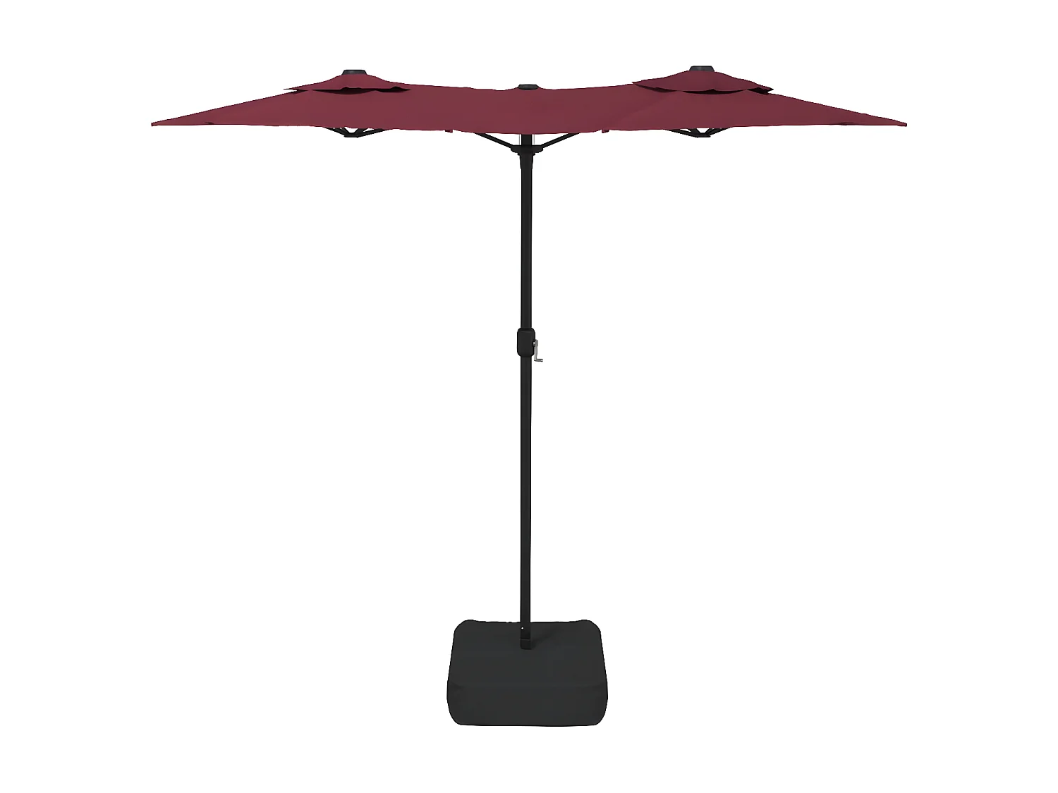 Guarda-sol com cabeça dupla 316x240 cm vermelho bordô PT351573
