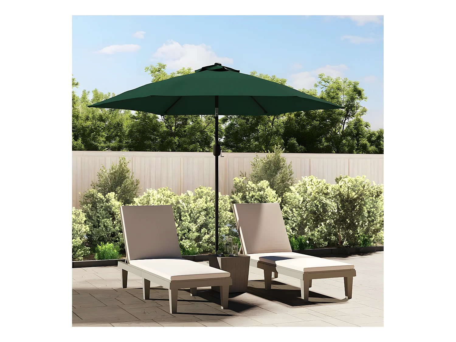 Parasol kantelbaar met LED 3 m groen NL917309