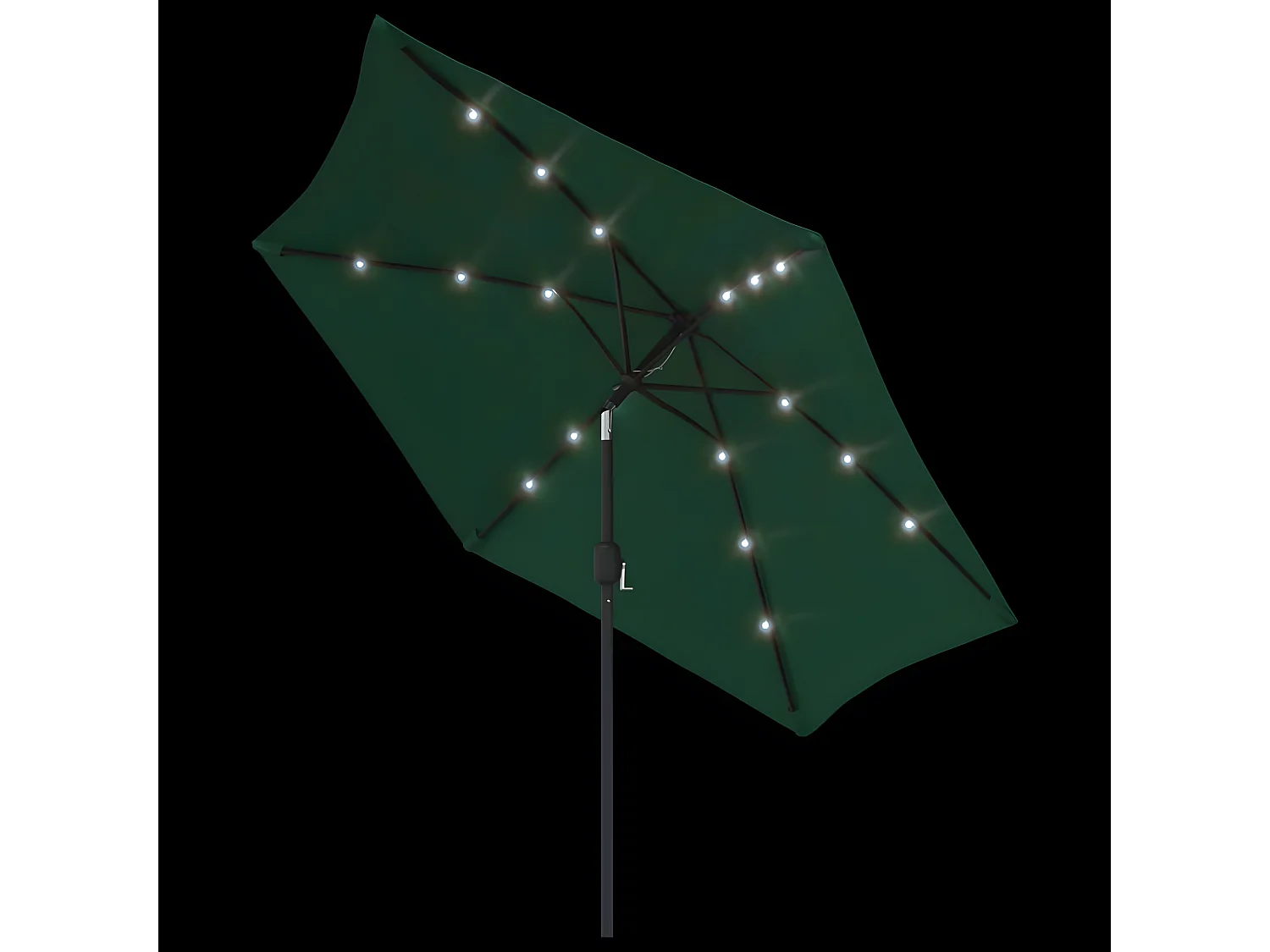 Parasol cantilever à LED 3 m vert WVGQ2316