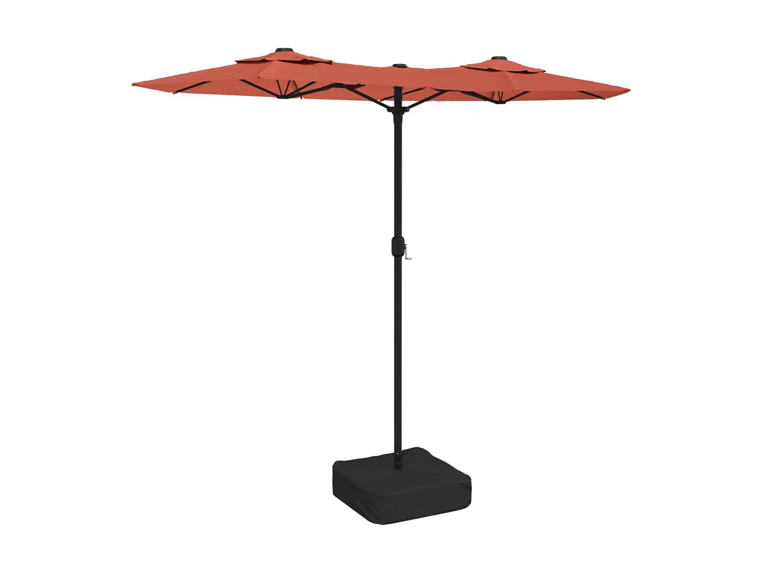 Parasol à double tête avec LED terre cuite 316x240 cm WVGQ2870