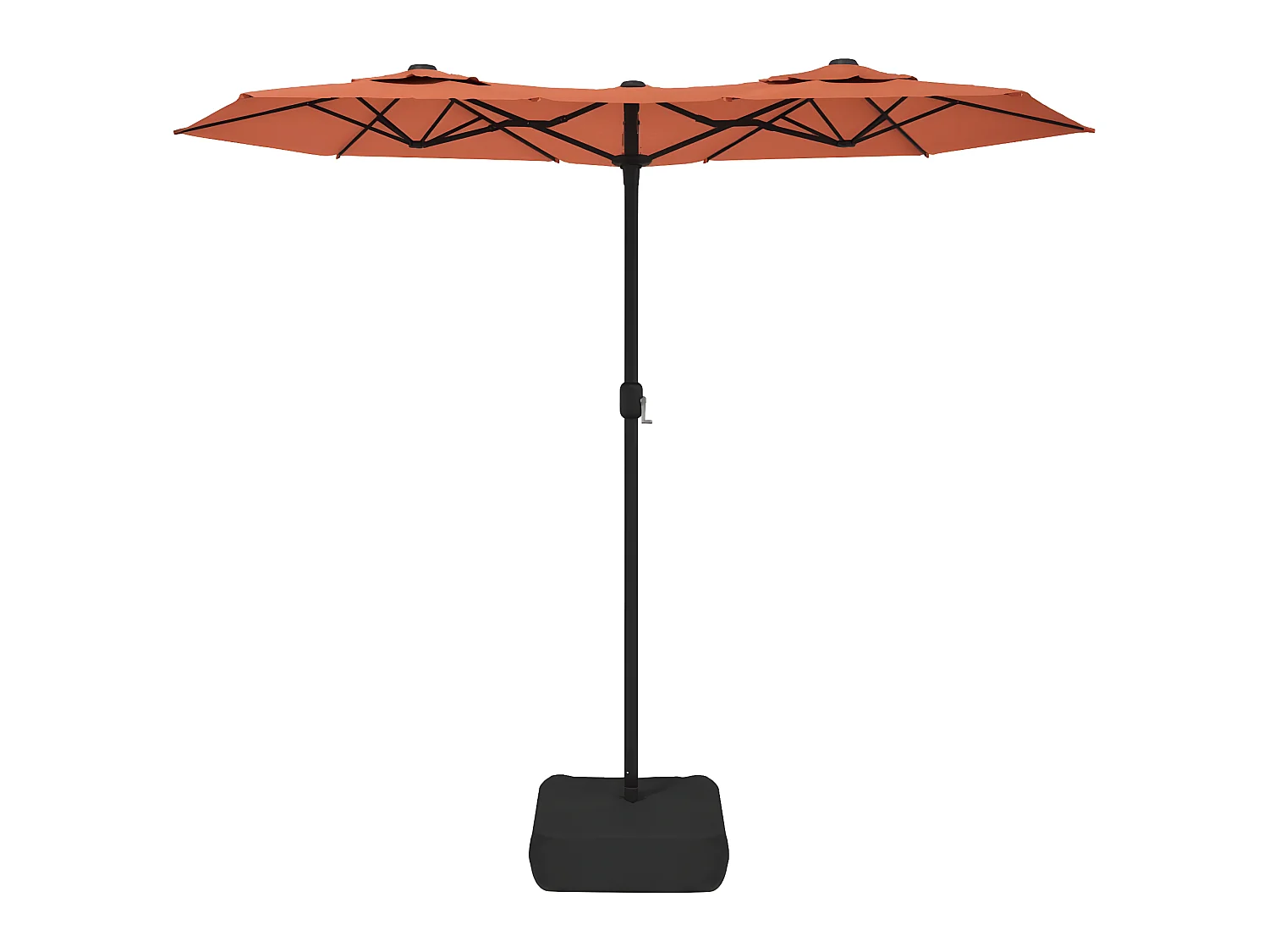 Parasol à double tête avec LED terre cuite 316x240 cm WVGQ2870