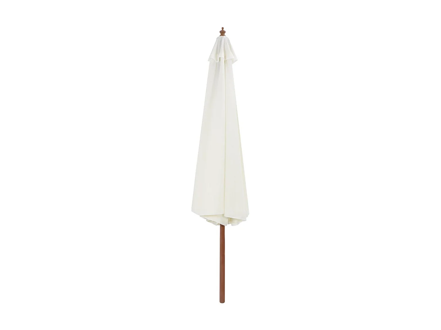 Parasol avec mât en bois 350 cm Blanc sable WVGQ5394