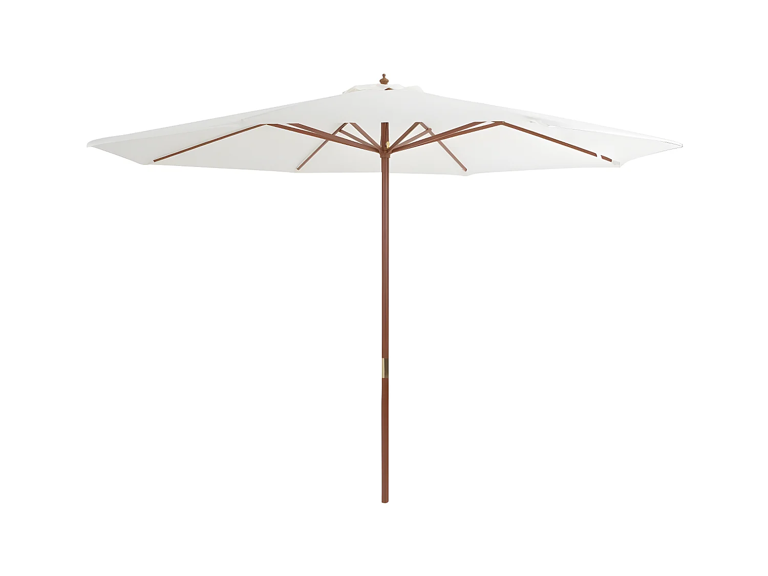 Sombrilla de jardín con palo de madera 350 cm blanco arena ES892085
