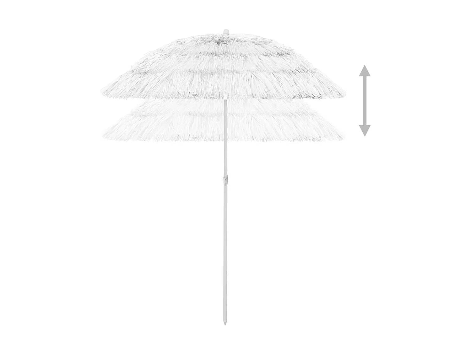 Guarda-sol de praia Hawaii 180 cm branco PT555215
