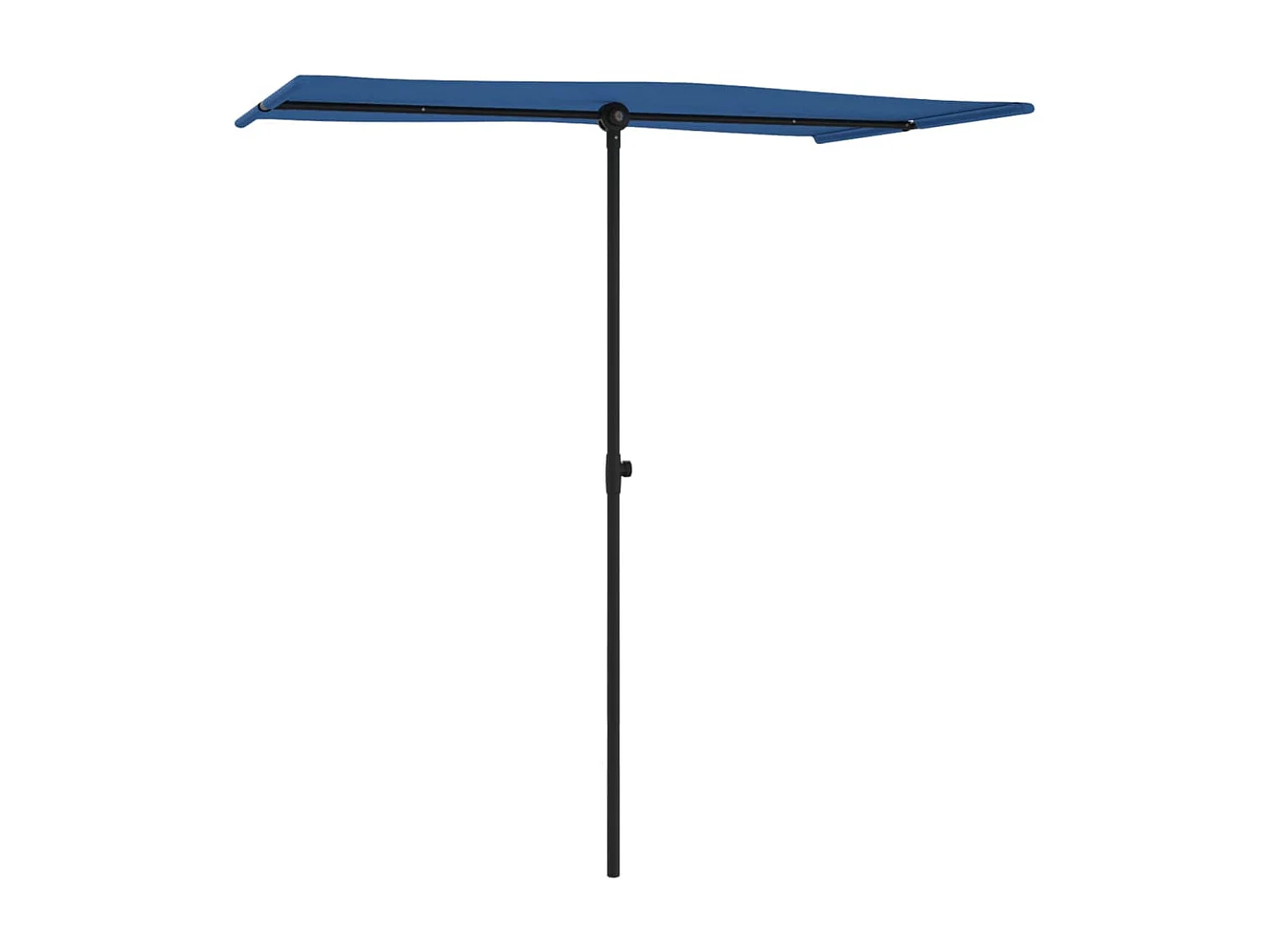 Guarda-sol de exterior com mastro alumínio 180x110cm azul-ciano PT643374