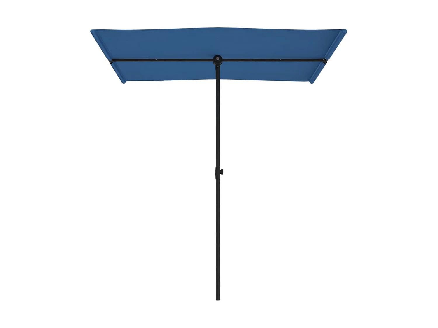 Guarda-sol de exterior com mastro alumínio 180x110cm azul-ciano PT643374