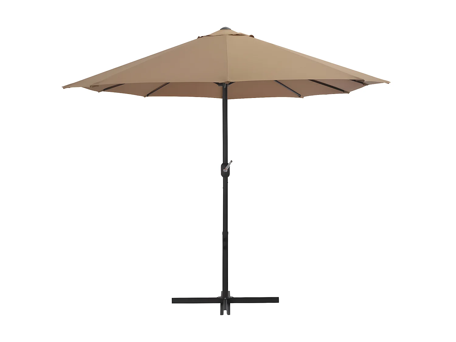 Guarda-sol de ext. poste alumínio 460x270 cm cinza-acastanhado PT790754