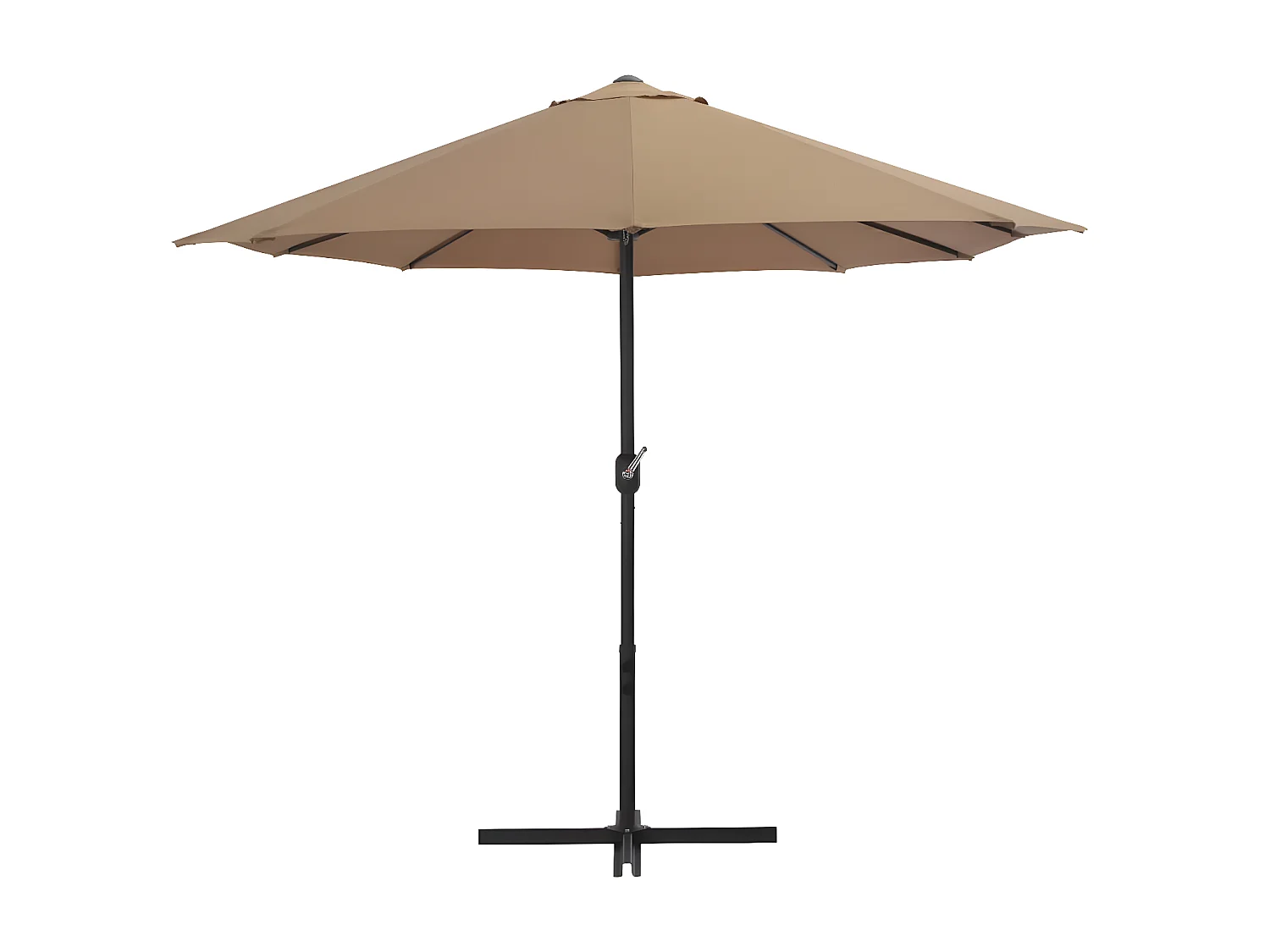 Guarda-sol de ext. poste alumínio 460x270 cm cinza-acastanhado PT790754