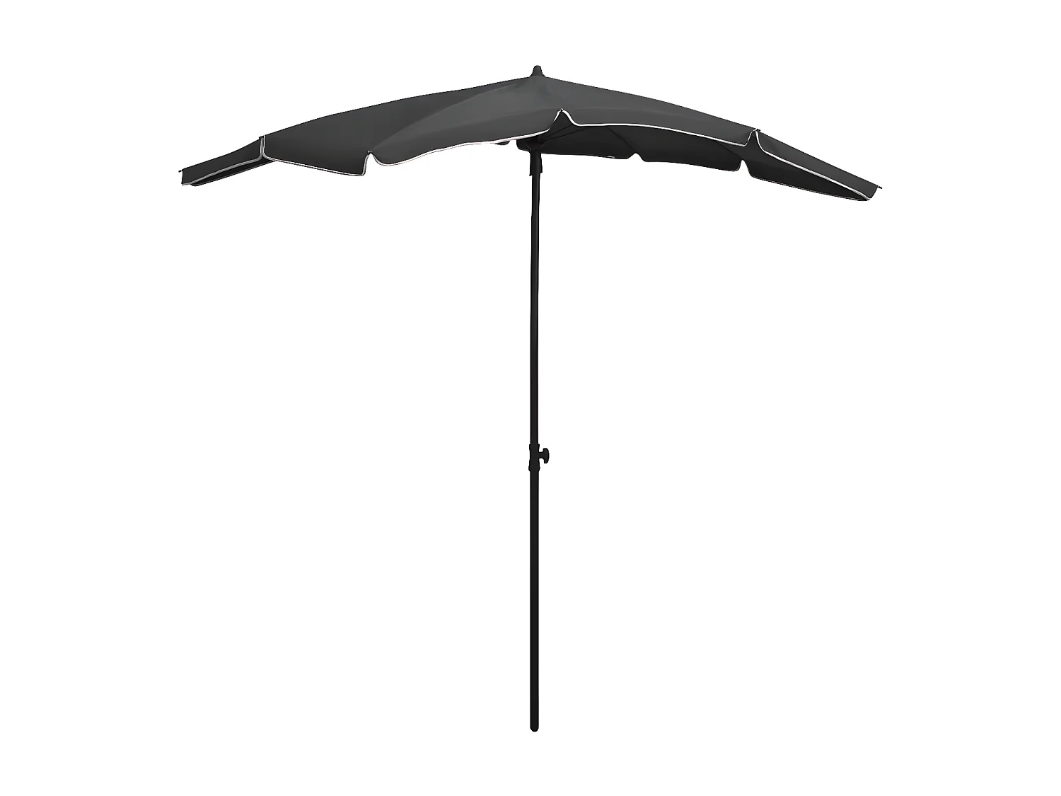 Guarda-sol de jardim com poste 200x130 cm antracite PT465173