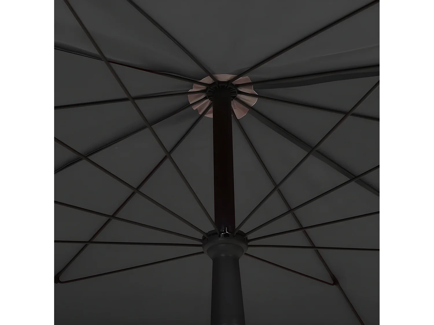 Guarda-sol de jardim com poste 200x130 cm antracite PT465173