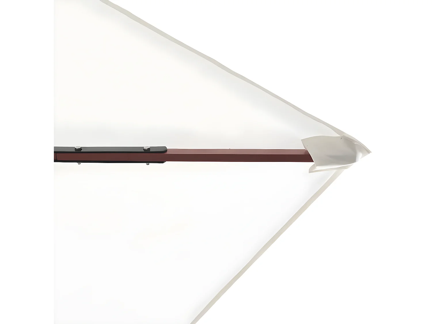 Guarda-sol com poste em madeira 200x300 cm branco nata PT525060