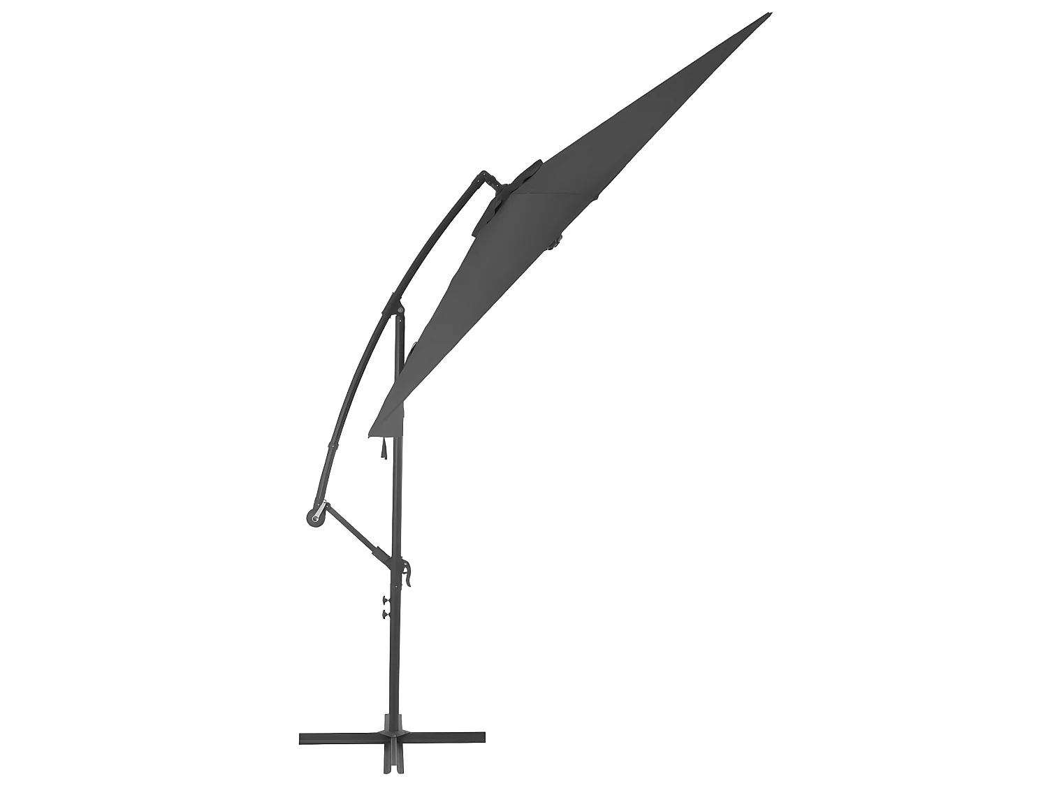 Parasol en porte-à-feux avec poteau Aluminium 300 cm Anthracite WVGQ4919