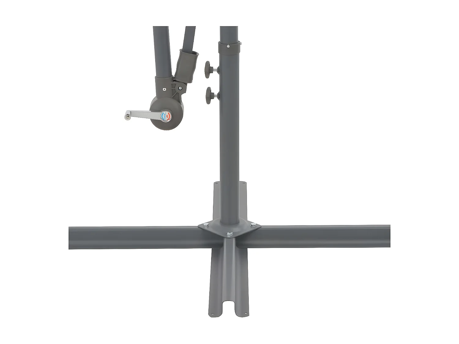 Parasol en porte-à-feux avec poteau Aluminium 300 cm Anthracite WVGQ4919