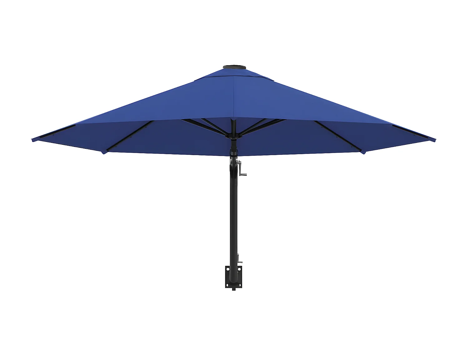 Parasol mural avec mât métallique 300 cm Bleu WVGQ9826