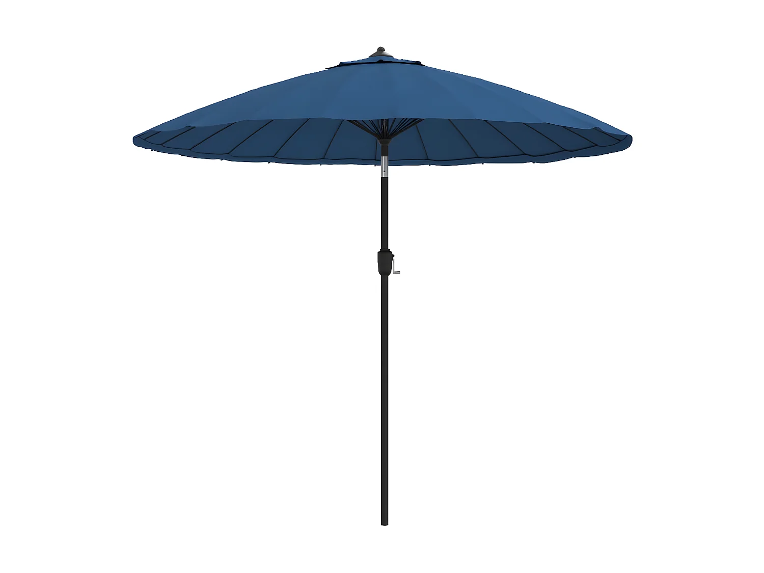 Guarda-sol de exterior c/ mastro alumínio 270 cm azul-ciano PT504234