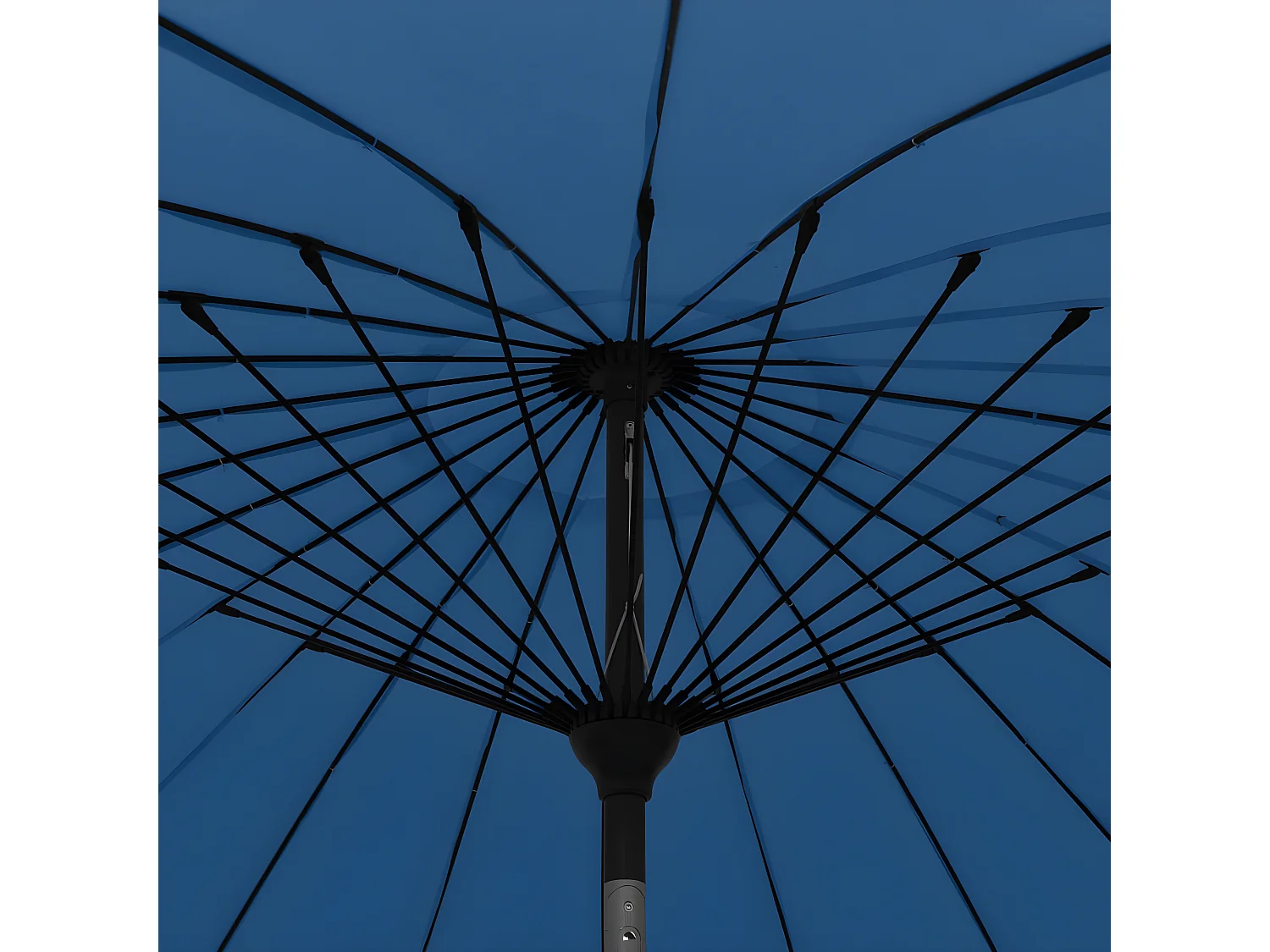 Guarda-sol de exterior c/ mastro alumínio 270 cm azul-ciano PT504234