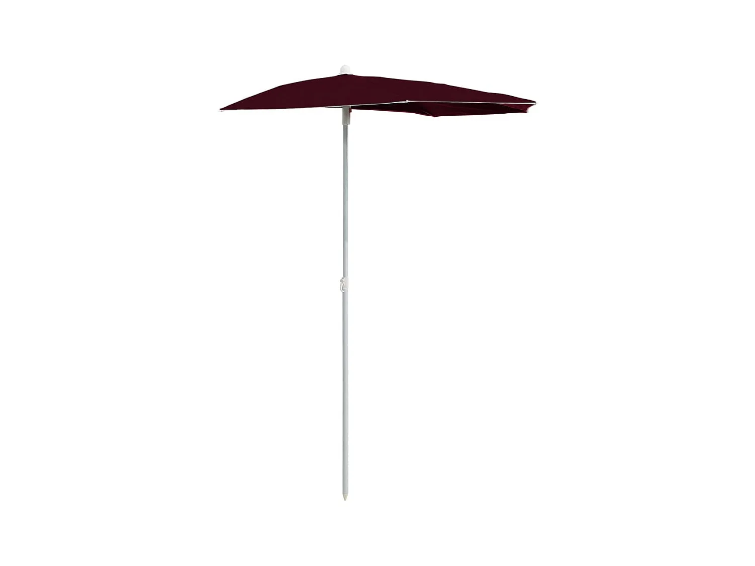 Parasol half met paal 180x90 cm bordeauxrood NL733588