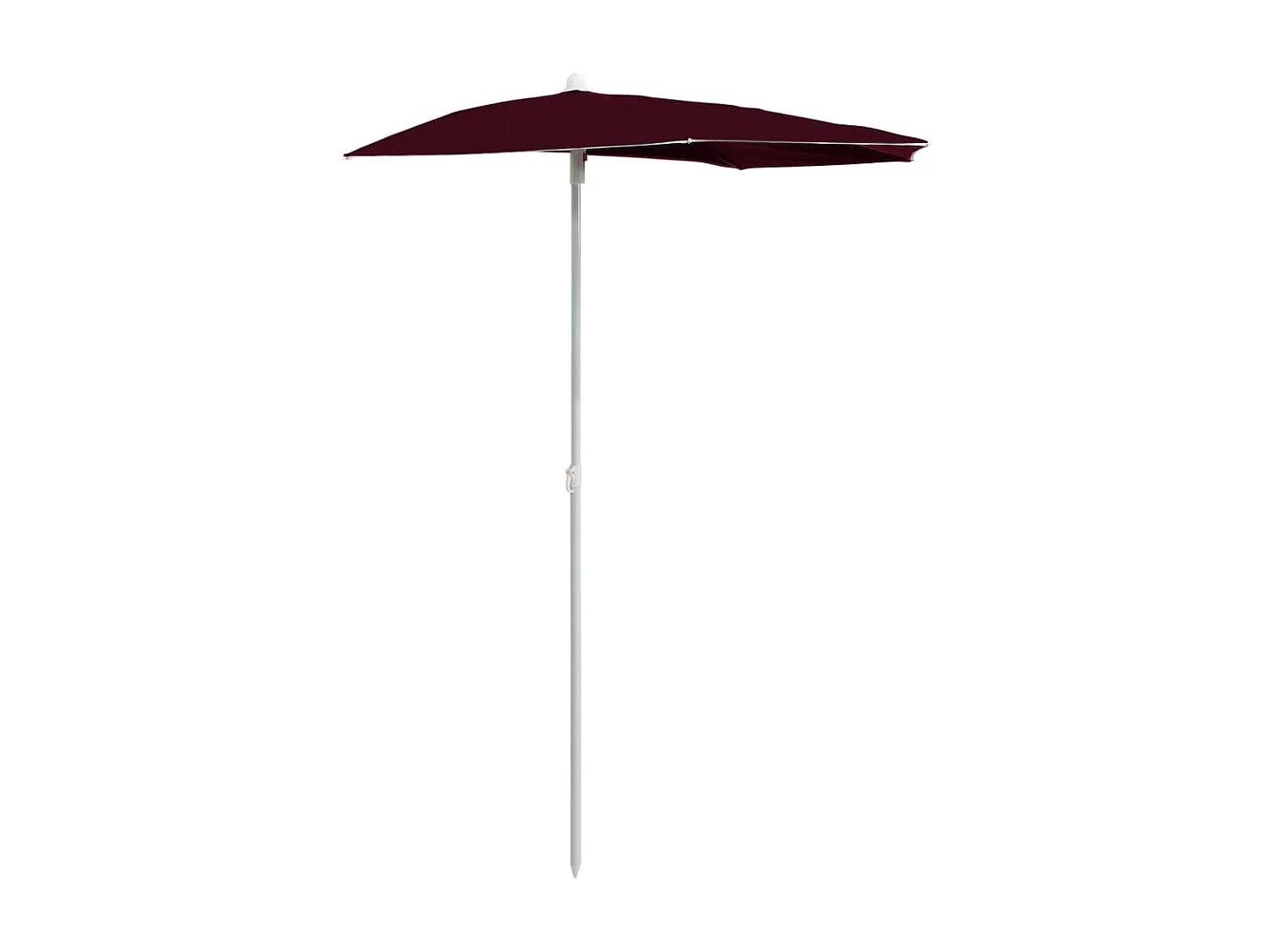 Guarda-sol semicircular com mastro 180x90 cm vermelho bordô PT882109