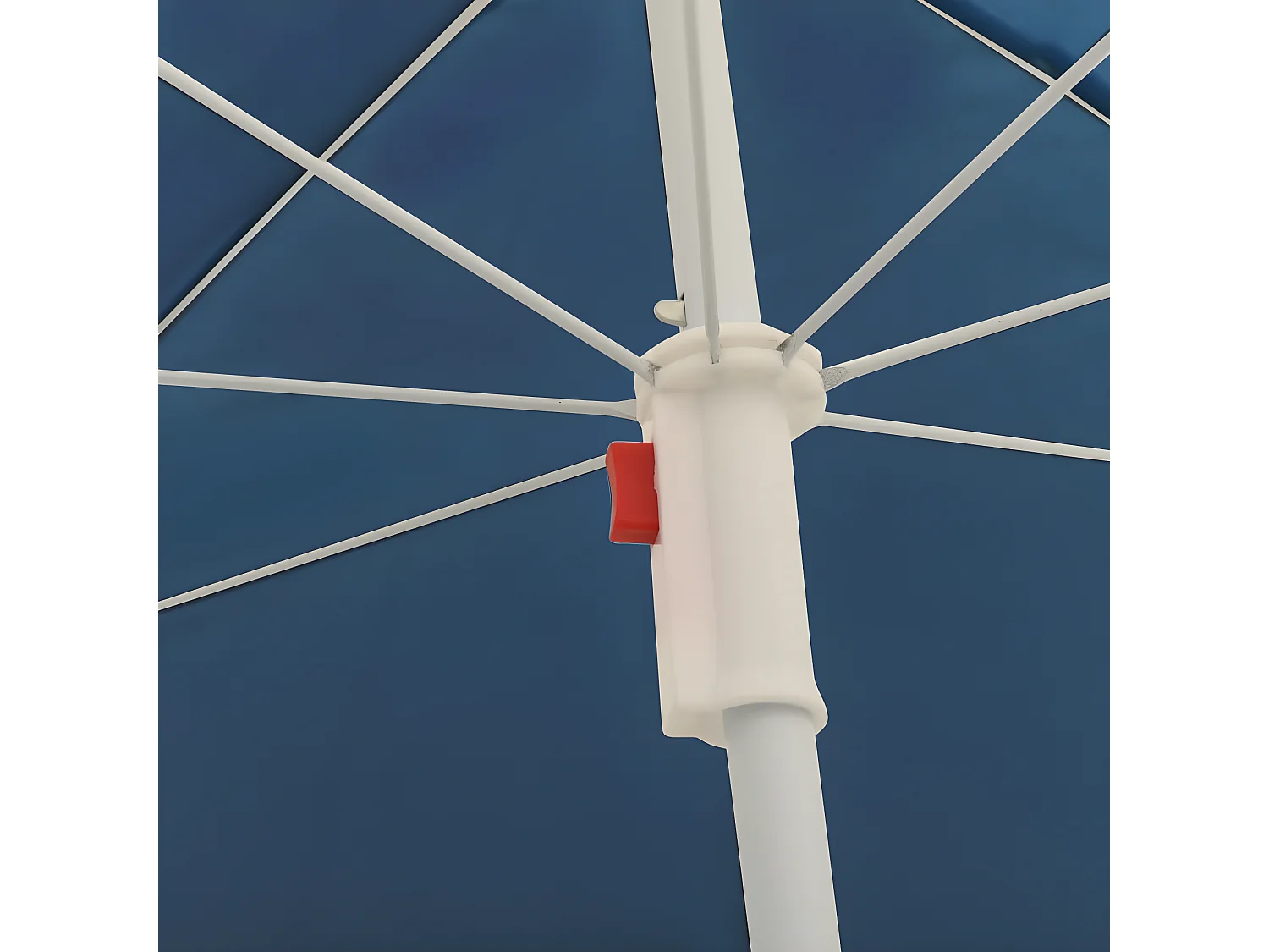 Parasol d'extérieur avec mât en acier Bleu 180 cm WVGQ3775