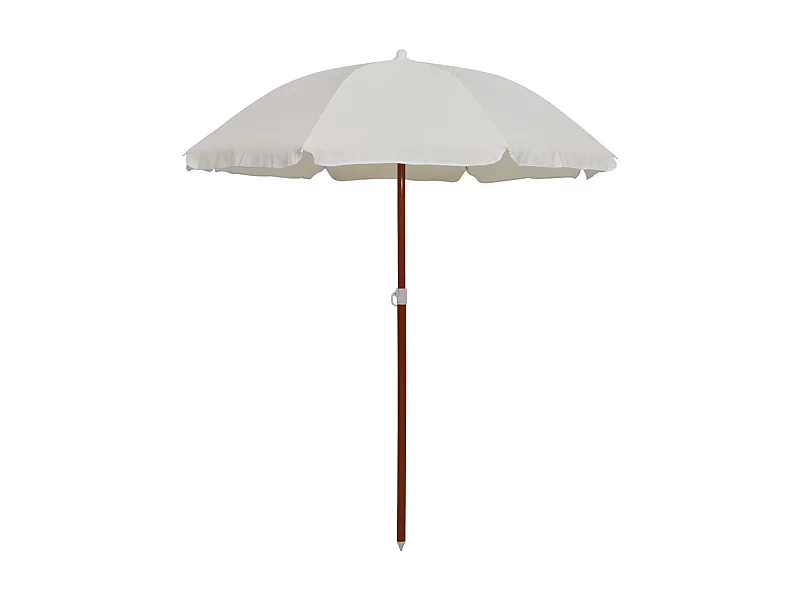 Parasol avec mât en acier 180 cm Sable WVGQ8013