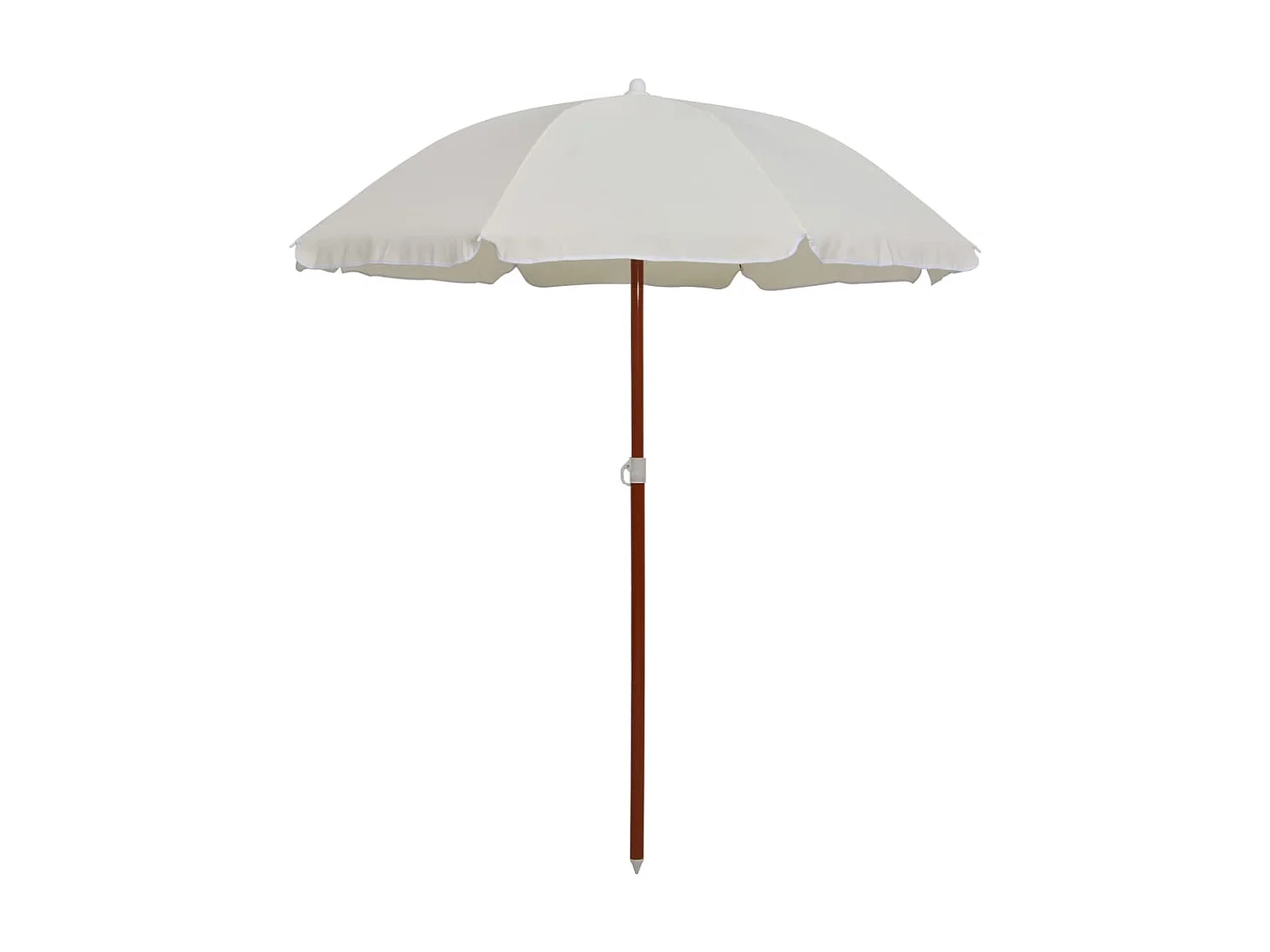 Parasol avec mât en acier 180 cm Sable WVGQ8013
