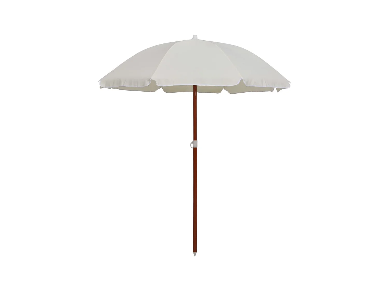 Guarda-sol com mastro de aço 180 cm cor areia PT763464