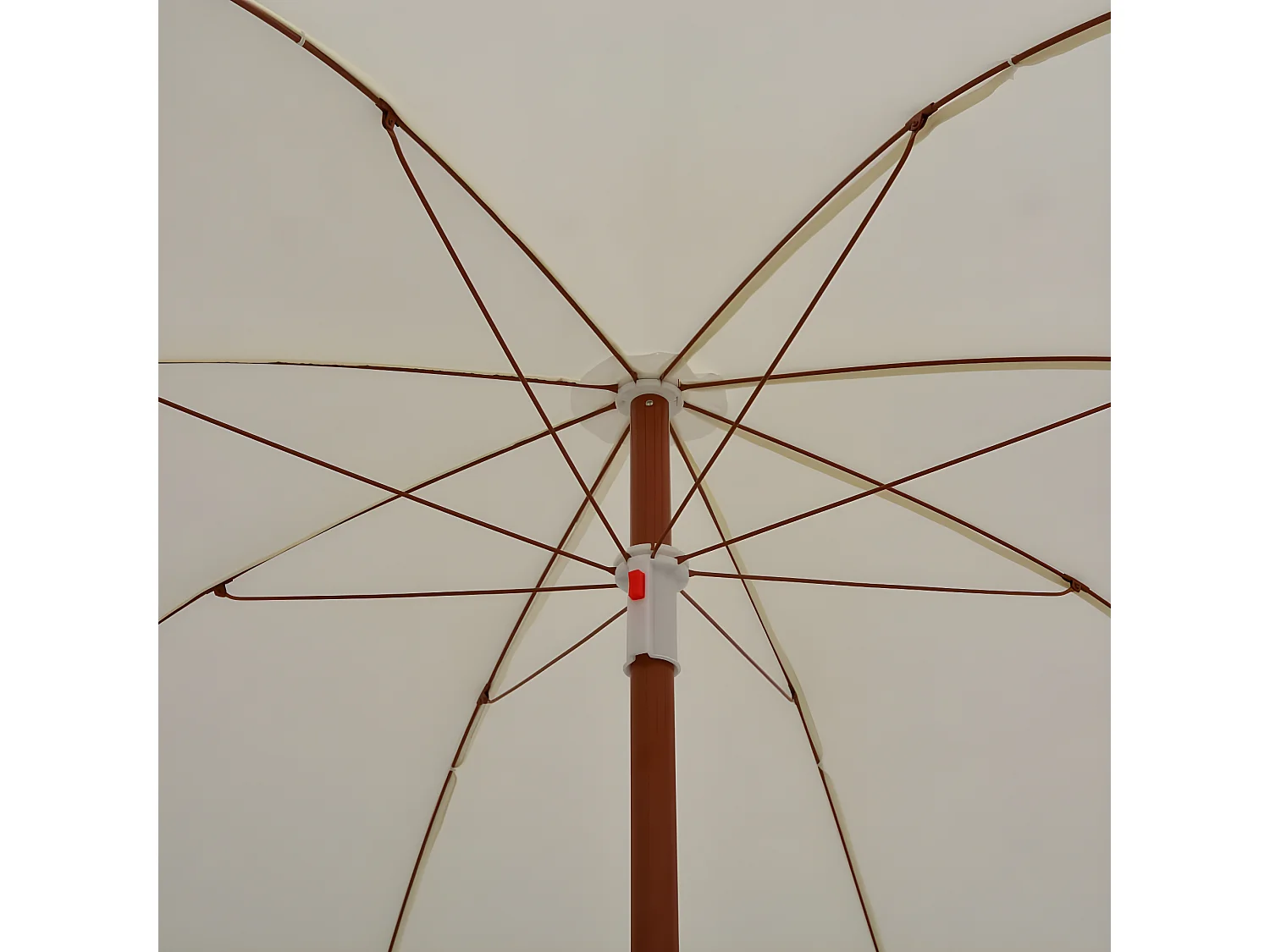 Guarda-sol com mastro de aço 180 cm cor areia PT763464