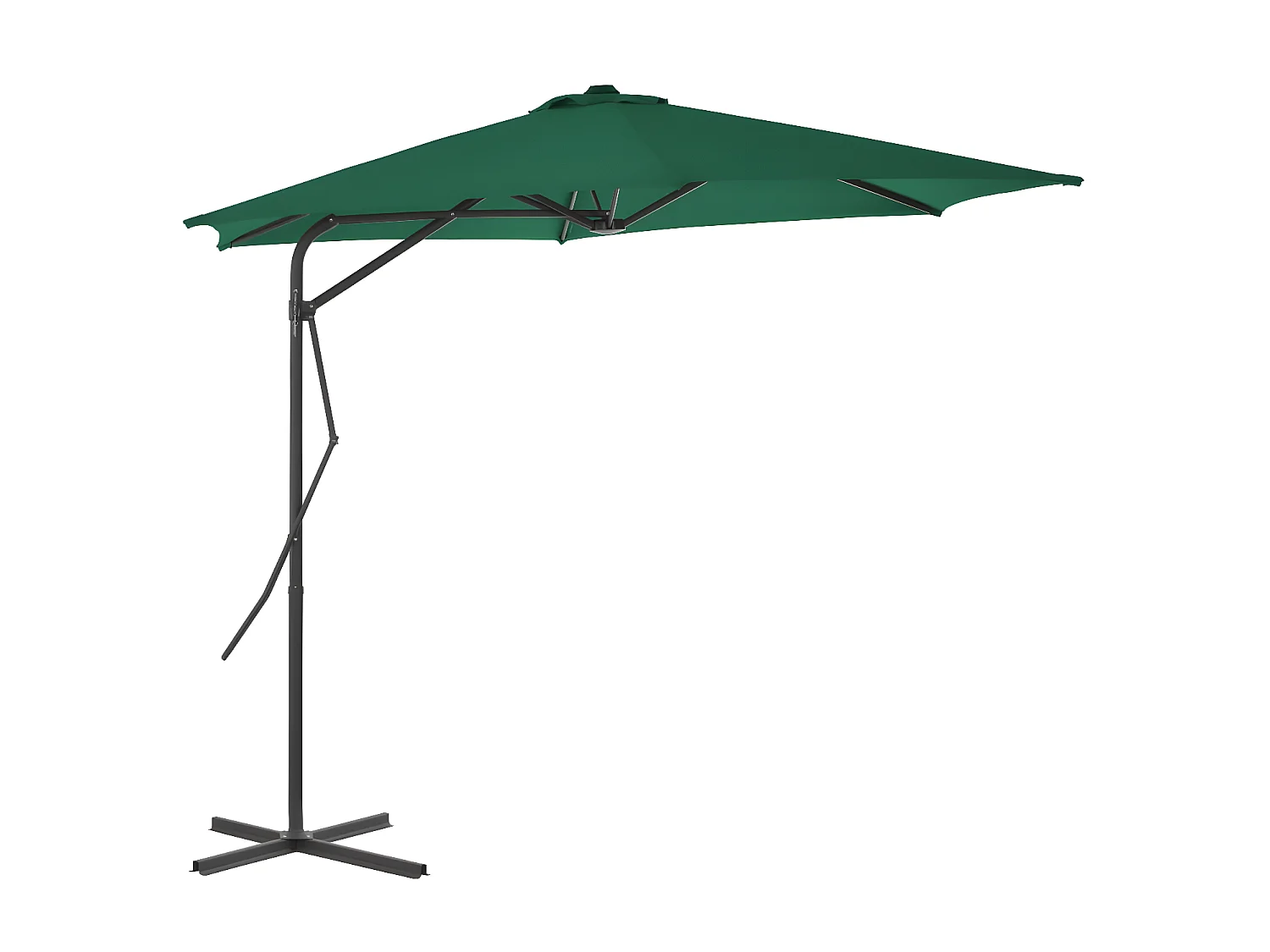 Parasol met stalen paal 300 cm groen NL514542