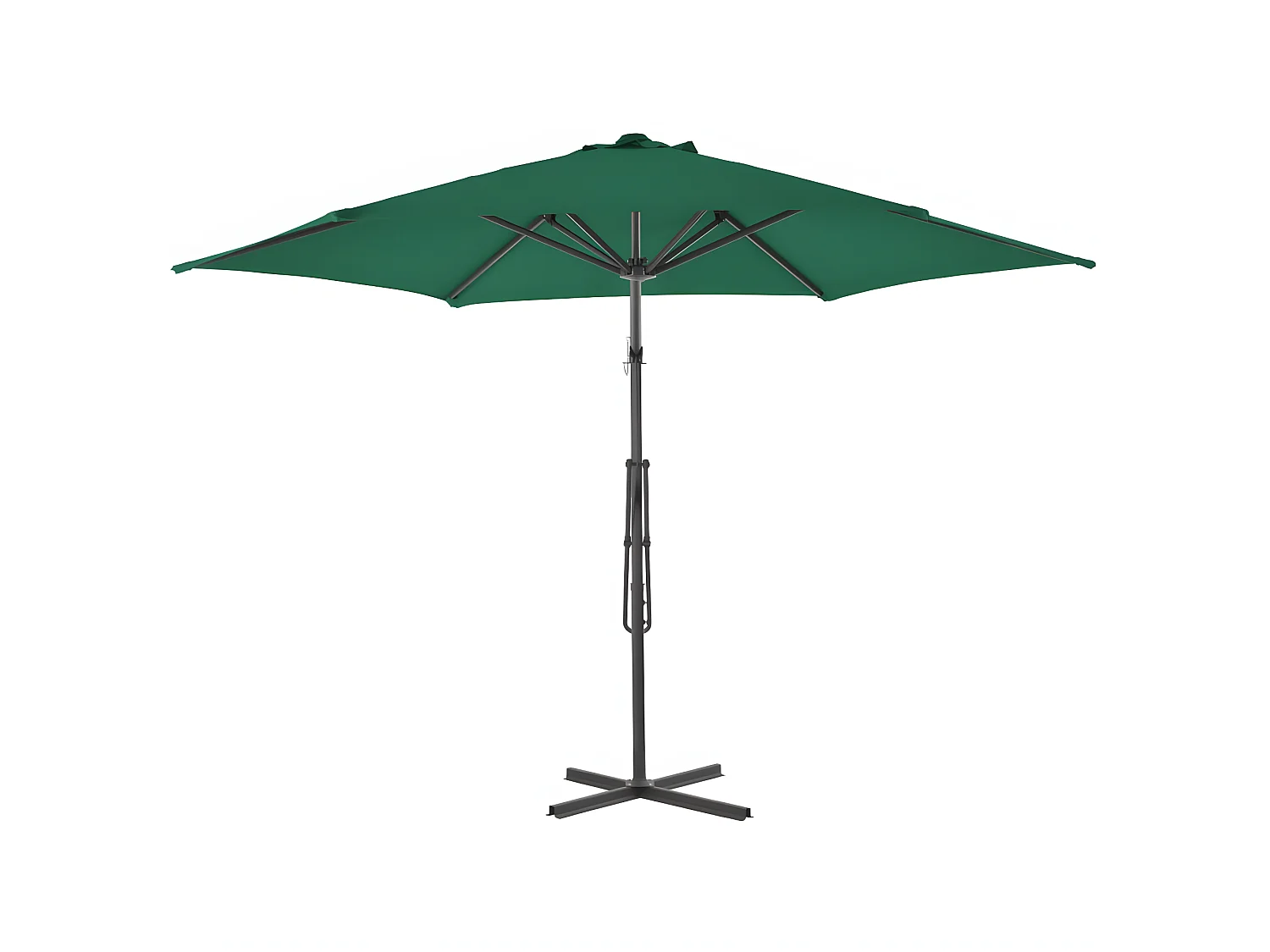 Parasol met stalen paal 300 cm groen NL514542