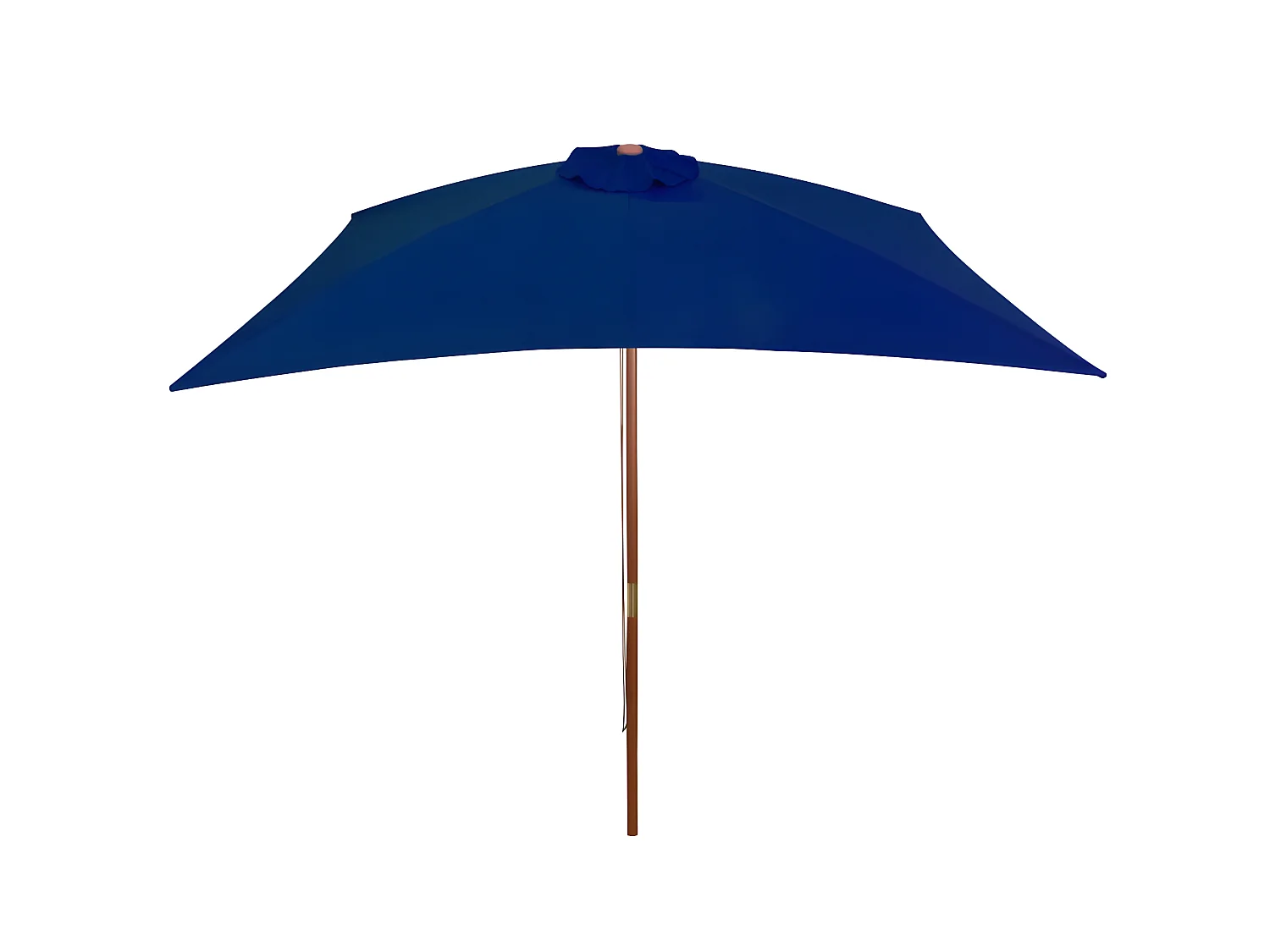 Guarda-sol de exterior c/ poste de madeira 200x300 cm azul PT547712