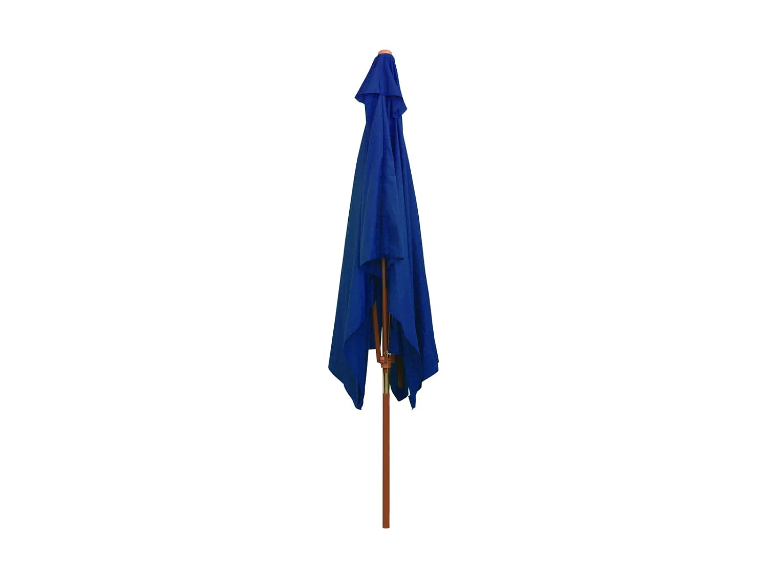 Guarda-sol de exterior c/ poste de madeira 200x300 cm azul PT547712