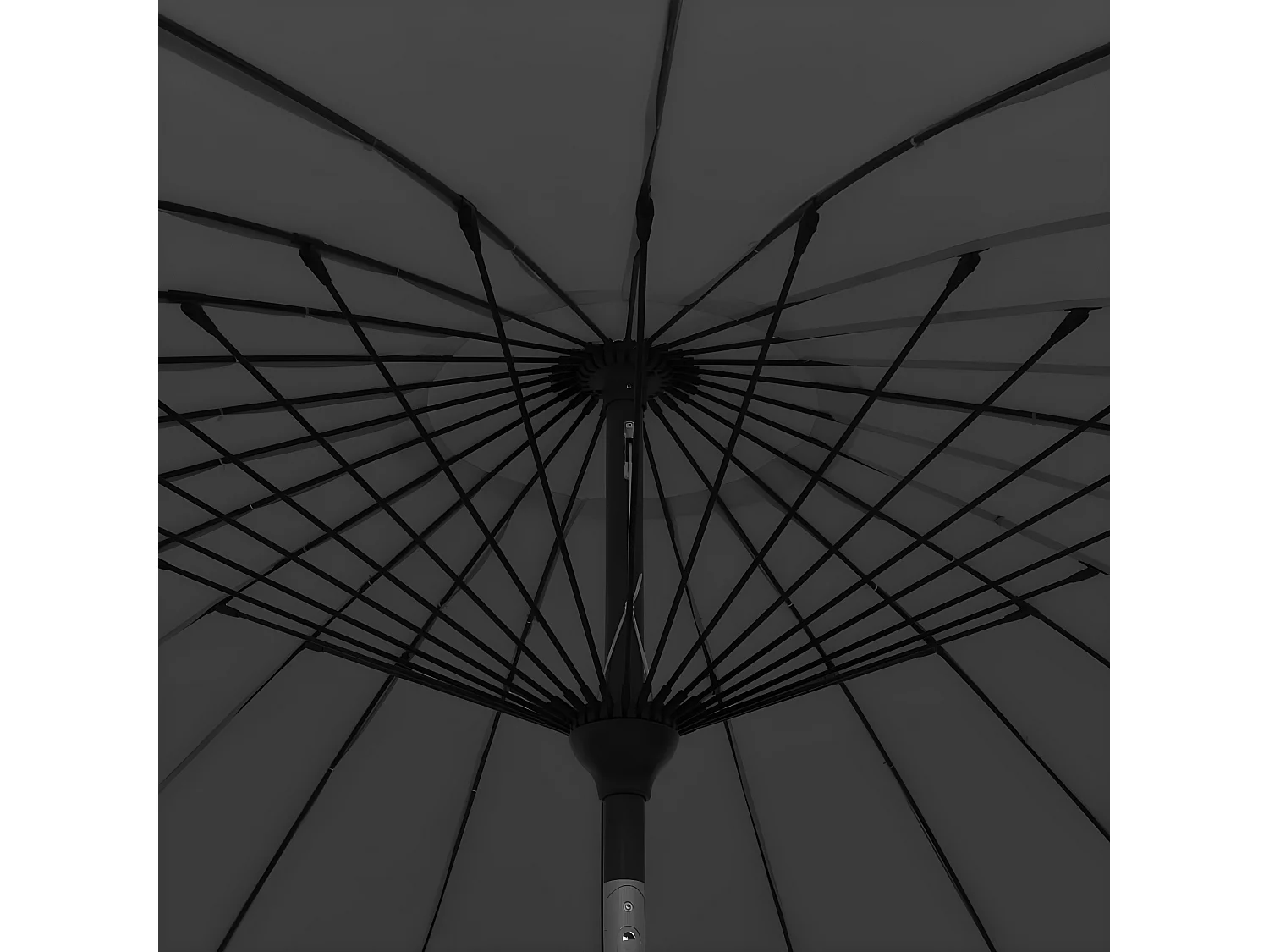 Parasol met aluminium paal 270 cm zwart NL584510