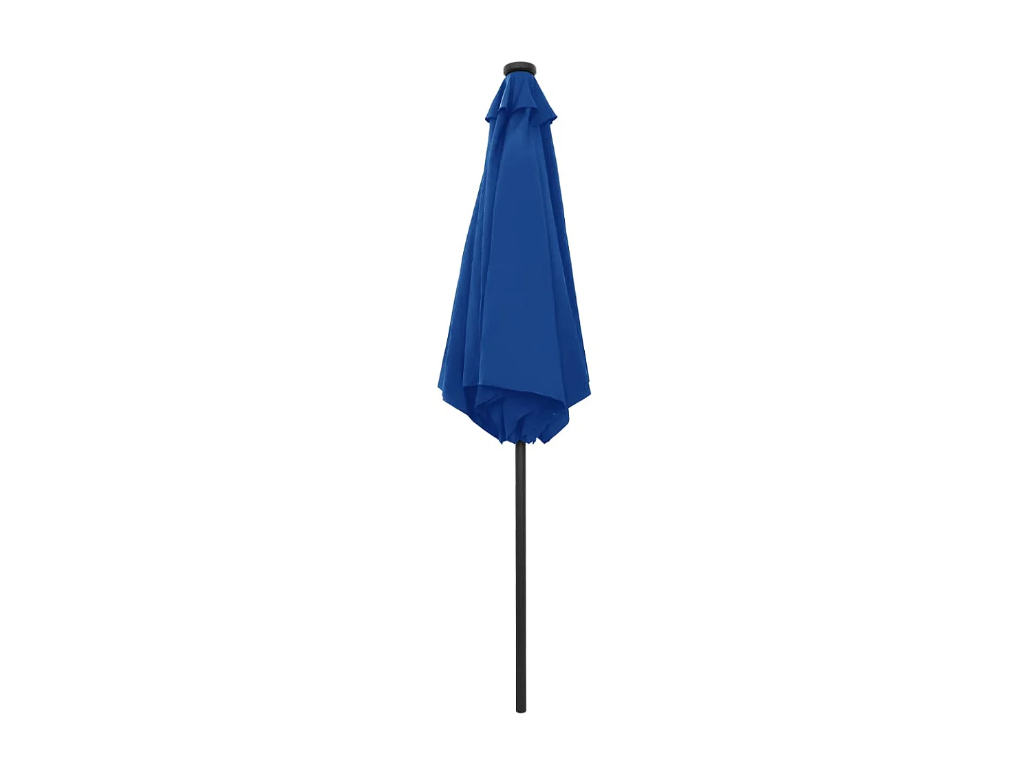 Parasol avec LED et mât en aluminium 270 cm Bleu azuré WVGQ9800