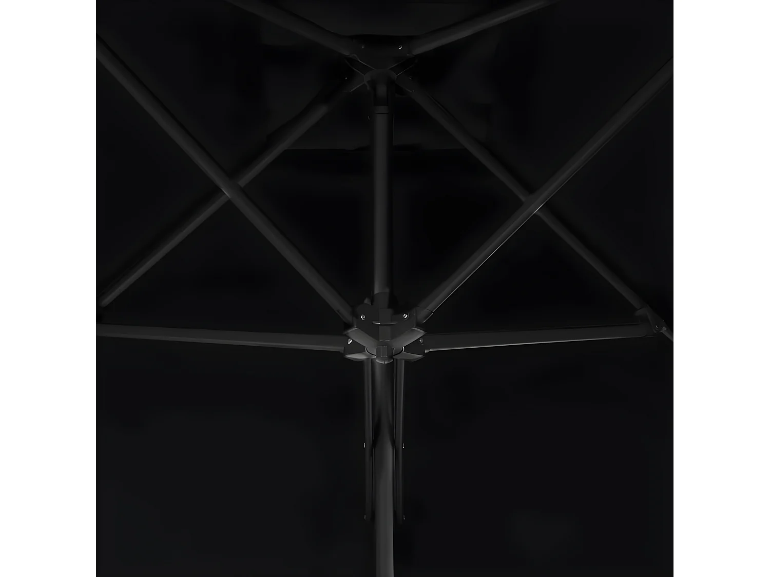 Guarda-sol de exterior c/ poste aço 250x250x230 cm preto PT868949